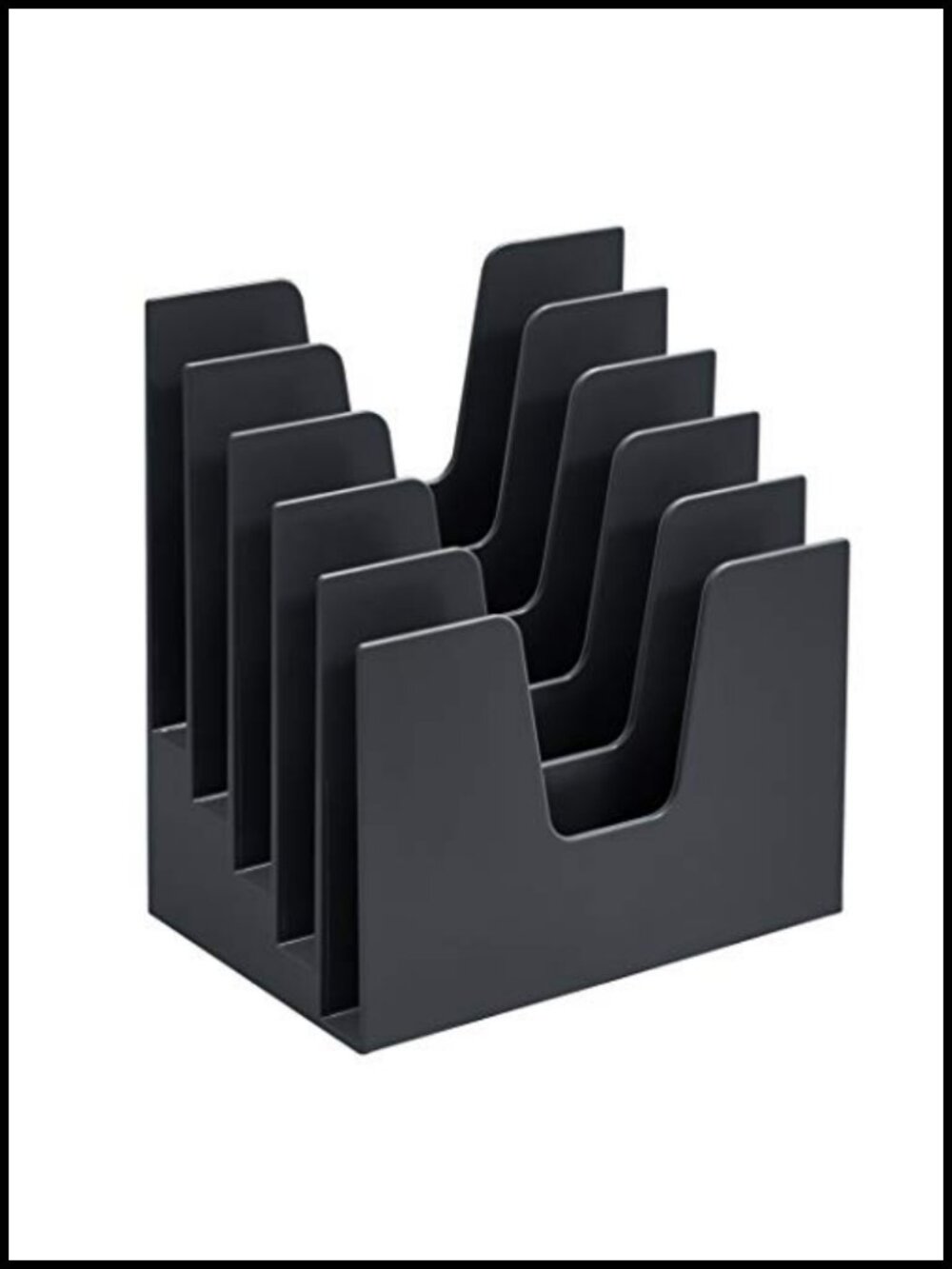 Acrimet 5 Section Incline File Sorter Organizer Durable Plastic Desktop